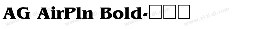 AG AirPln Bold字体转换
